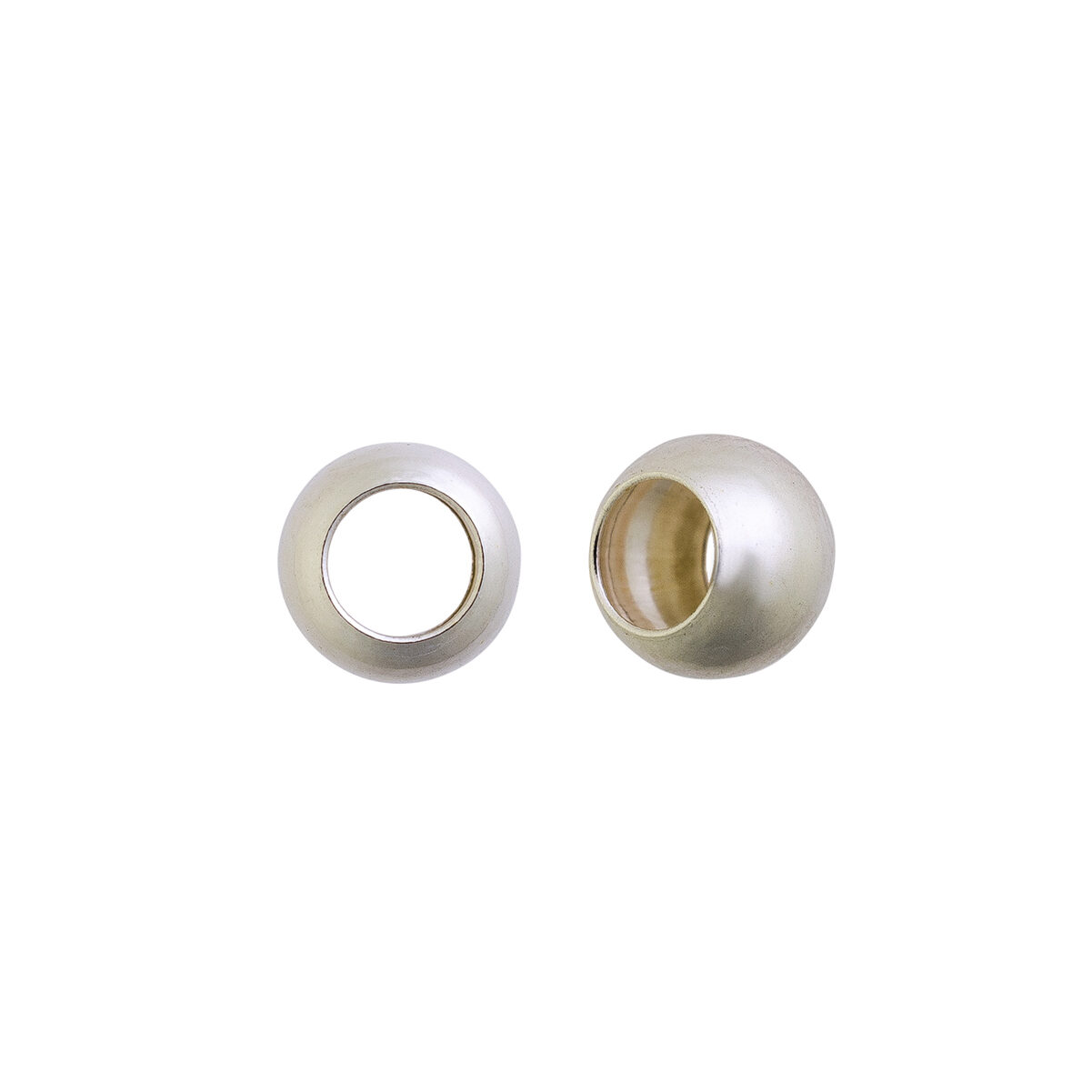 Sterling Silver Round Large Hole Beads - Santa Fe Jewelers Supply